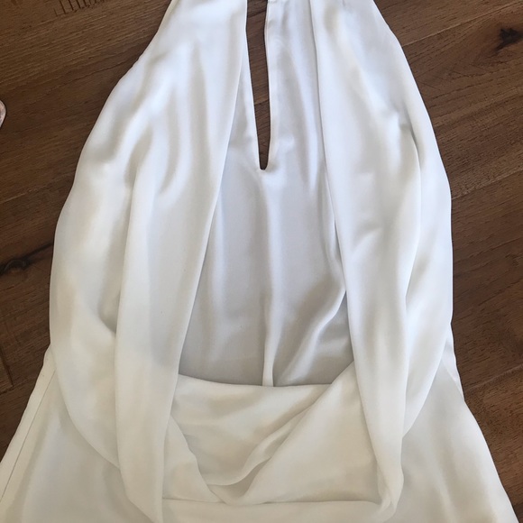 ZARA open drape back white blouse - Picture 4 of 10